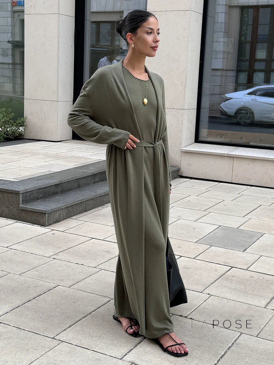 Xandria Knitted Lounge Dress Set