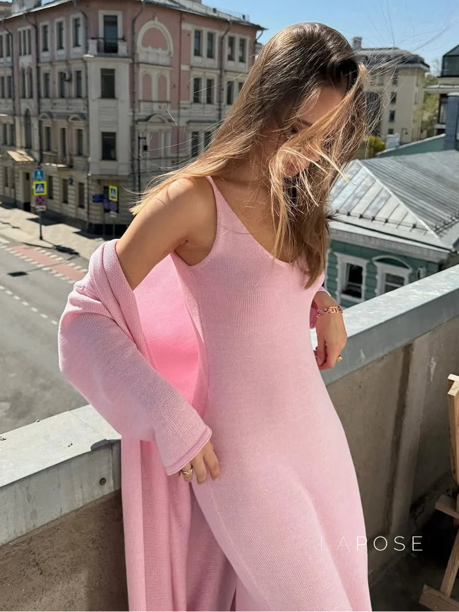 Xandria Knitted Lounge Dress Set