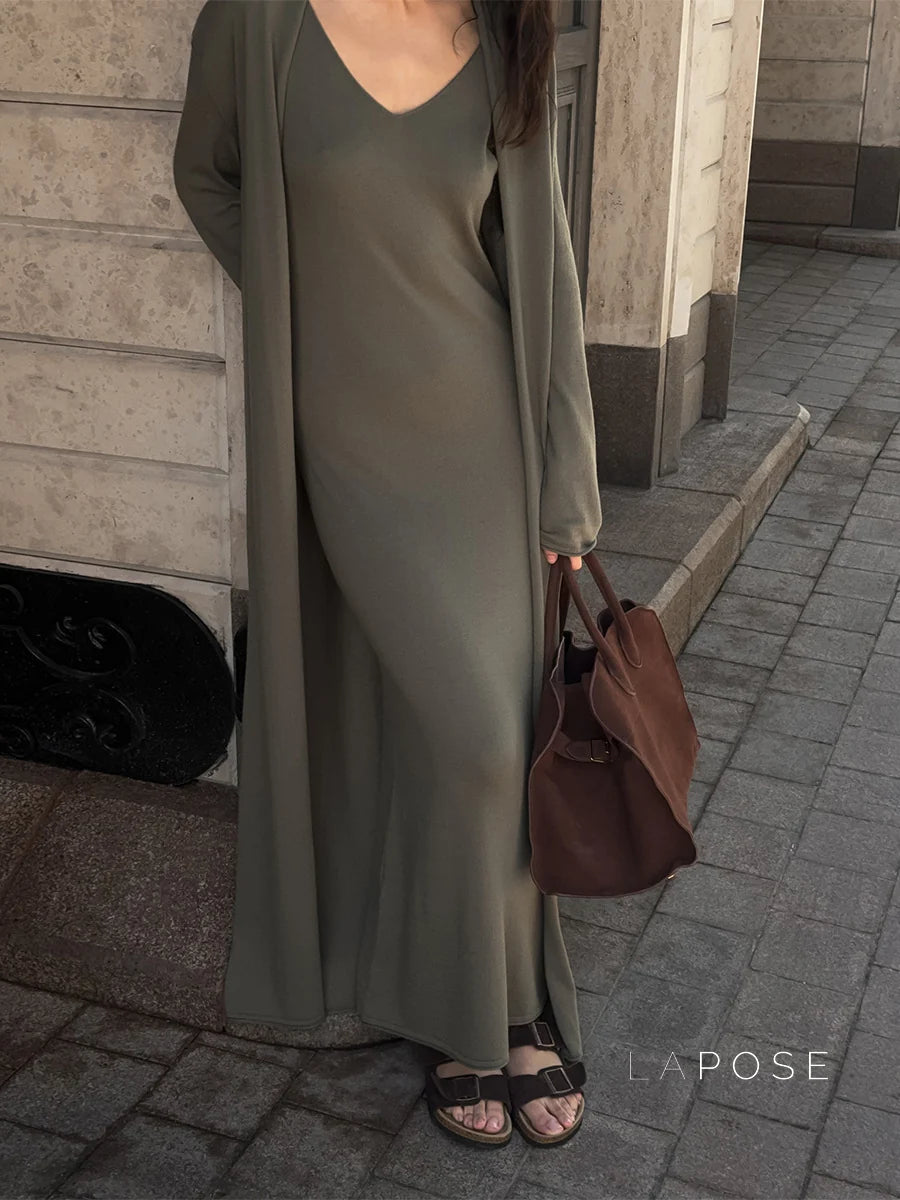 Xandria Knitted Lounge Dress Set