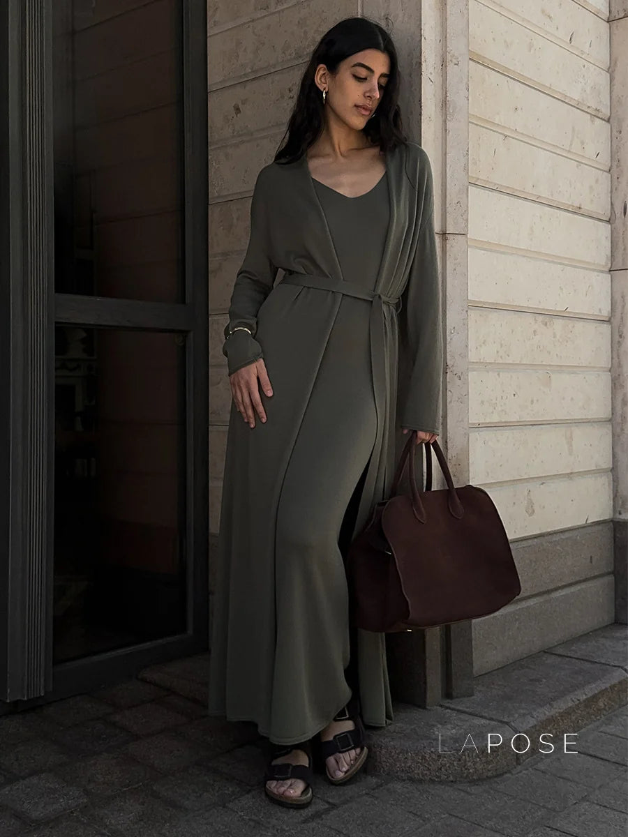 Xandria Knitted Lounge Dress Set