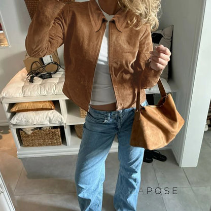 Yanelly Lapel Cropped Jacket