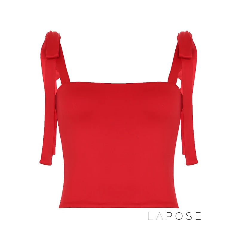 Yara Backless Bow-Tie Top