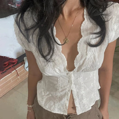 Yuritzi Bow-Detail Ruffle Blouse