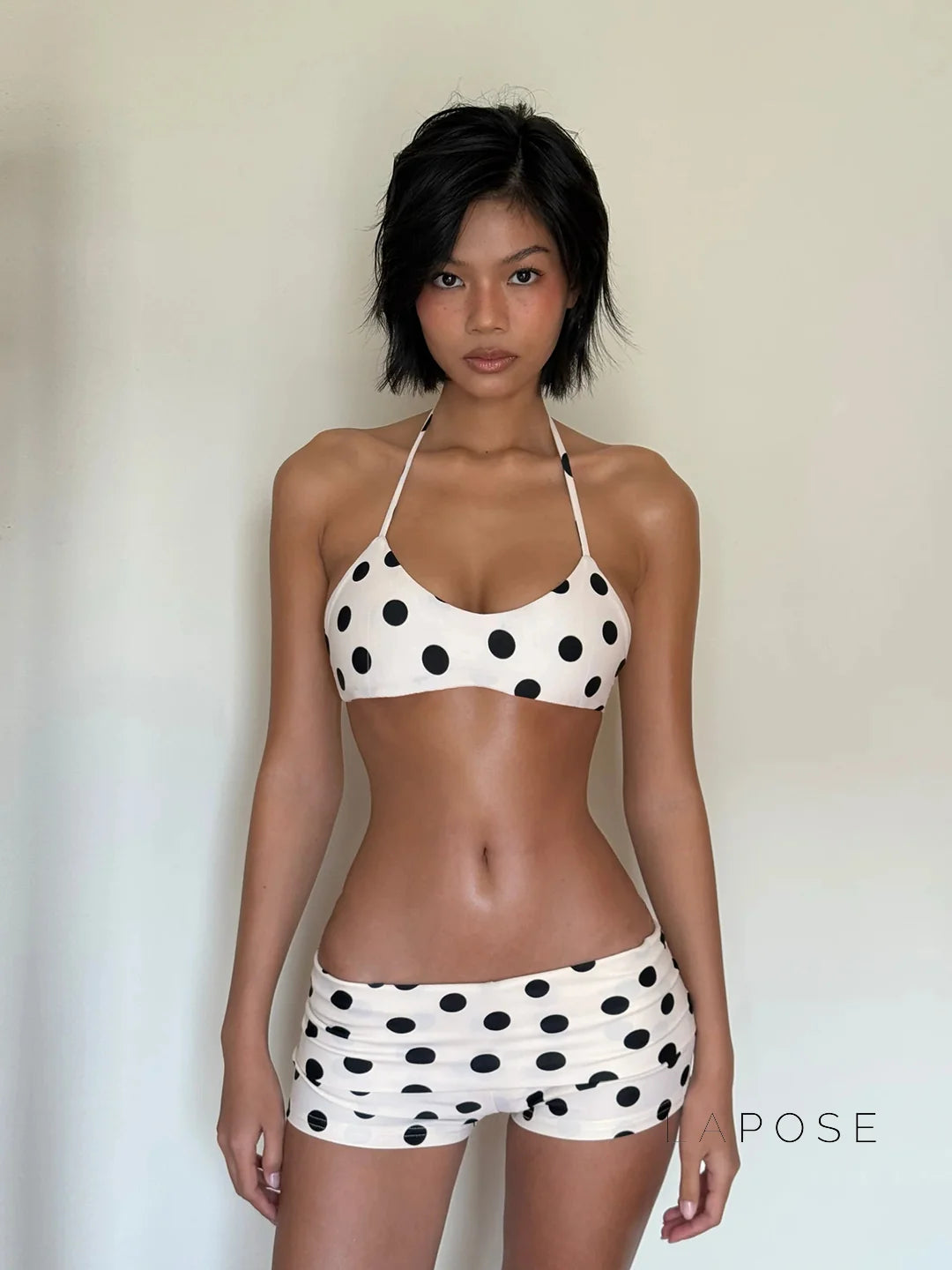 Zen Polka Dot Halter Short Set