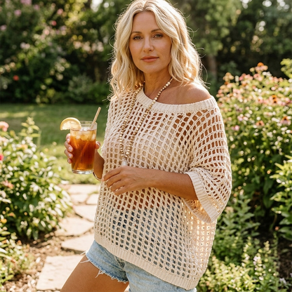 Breezy Open Weave Knit Top