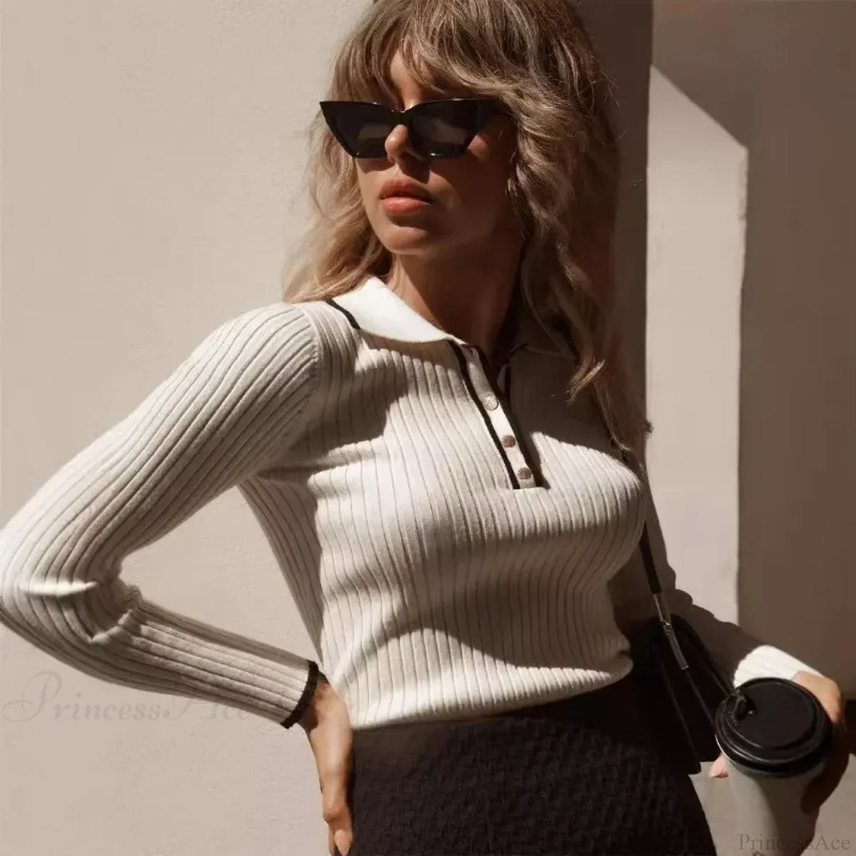 Long Sleeve Patchwork Colorblock Sweater
