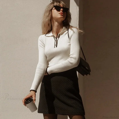 Long Sleeve Patchwork Colorblock Sweater