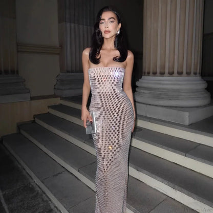 Luxury Crystal Bandage Party Prom Dress
