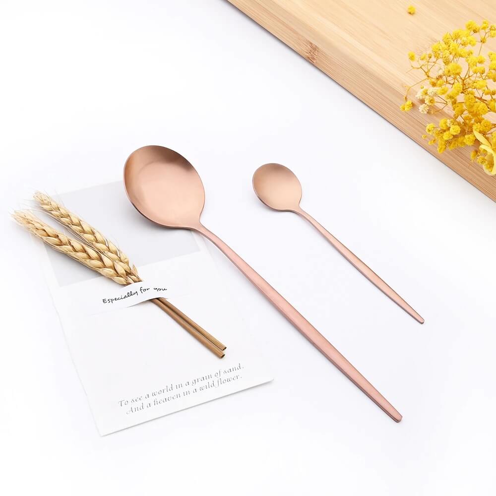 Modern Rose Flatware Set - 24 Piece