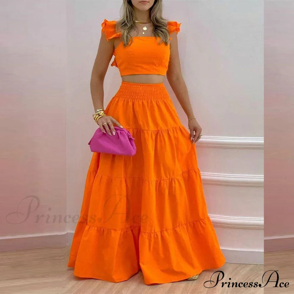 Mid Waist Swing Skirt and Career Two Piece Dress Suit