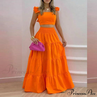 Mid Waist Swing Skirt and Career Two Piece Dress Suit