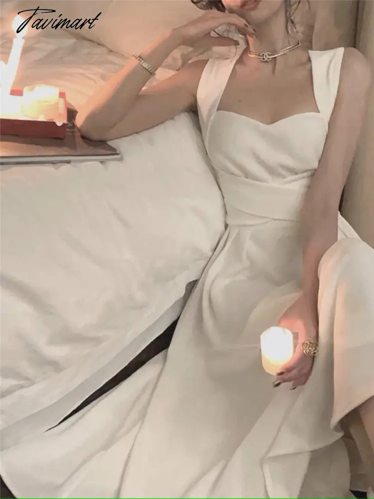 Midi Dress Women Elegant Summer New Fashion Evening Party Ladies Slim Vestidos Vintage Design Korean Dresses Female Clothes