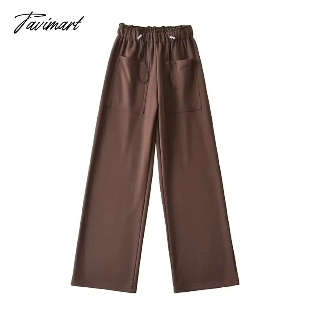 Momoluna Women Dragon Drawsting Pocket Straight Casual Full Length Sportwear Pants