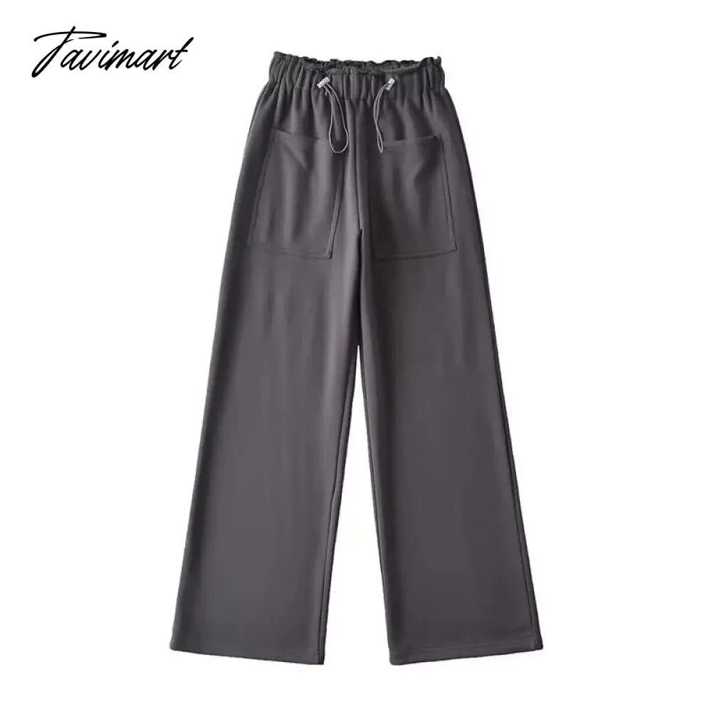 Momoluna Women Dragon Drawsting Pocket Straight Casual Full Length Sportwear Pants