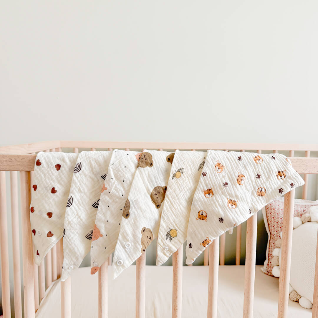 Muslin Baby Bib Set (6 PCS)
