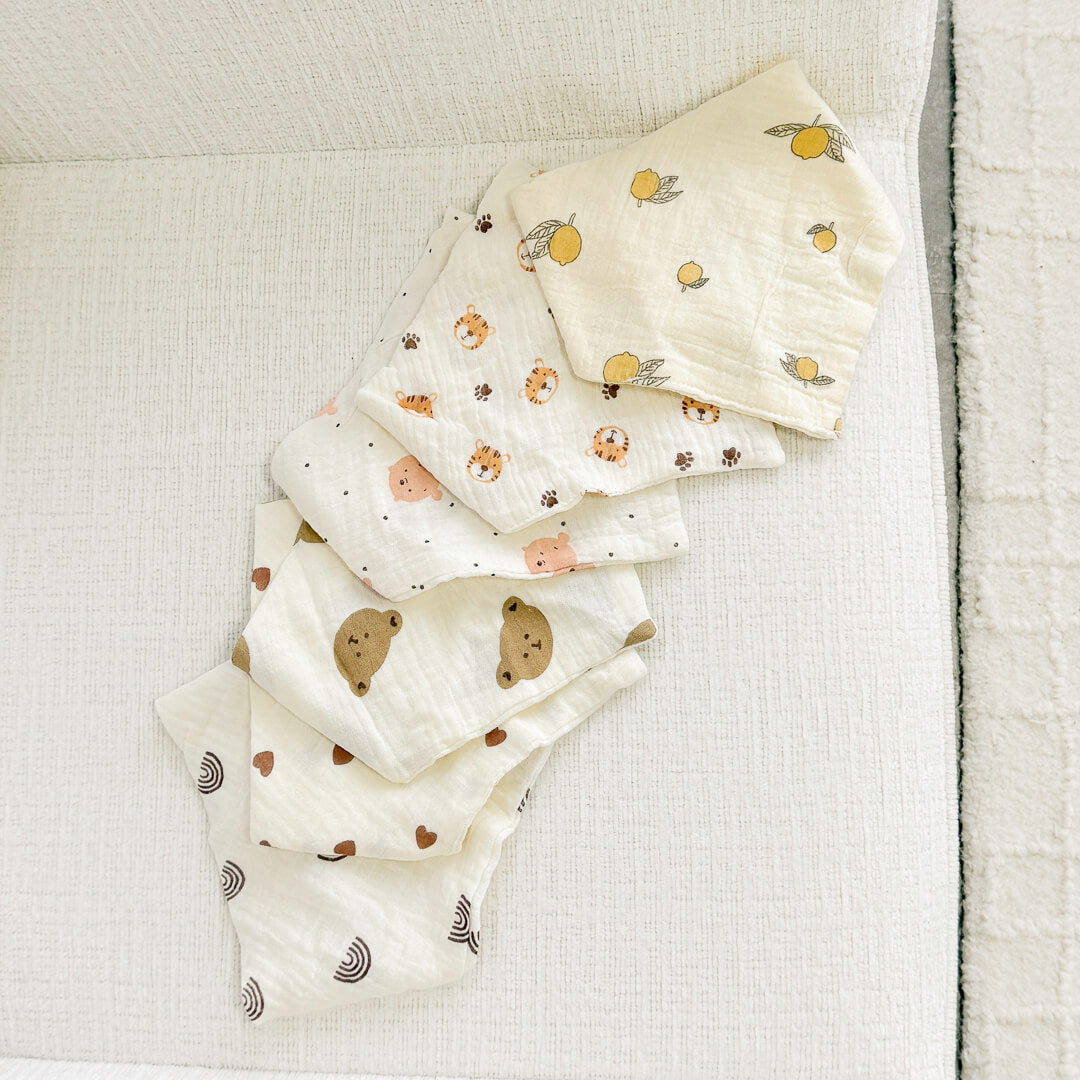 Muslin Baby Bib Set (6 PCS)