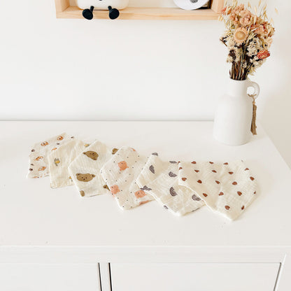 Muslin Baby Bib Set (6 PCS)