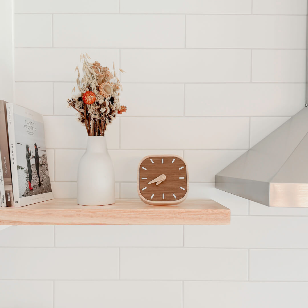 Wooden Bedside Clock