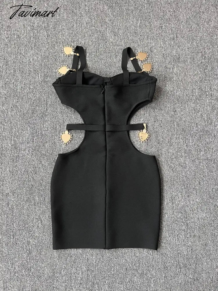 New Summer Women's Sexy Pink Black Orange Hollow Out Bandage Mini Dress Evening Celebrity Club Party Dress