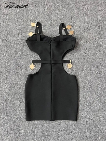 New Summer Women's Sexy Pink Black Orange Hollow Out Bandage Mini Dress Evening Celebrity Club Party Dress