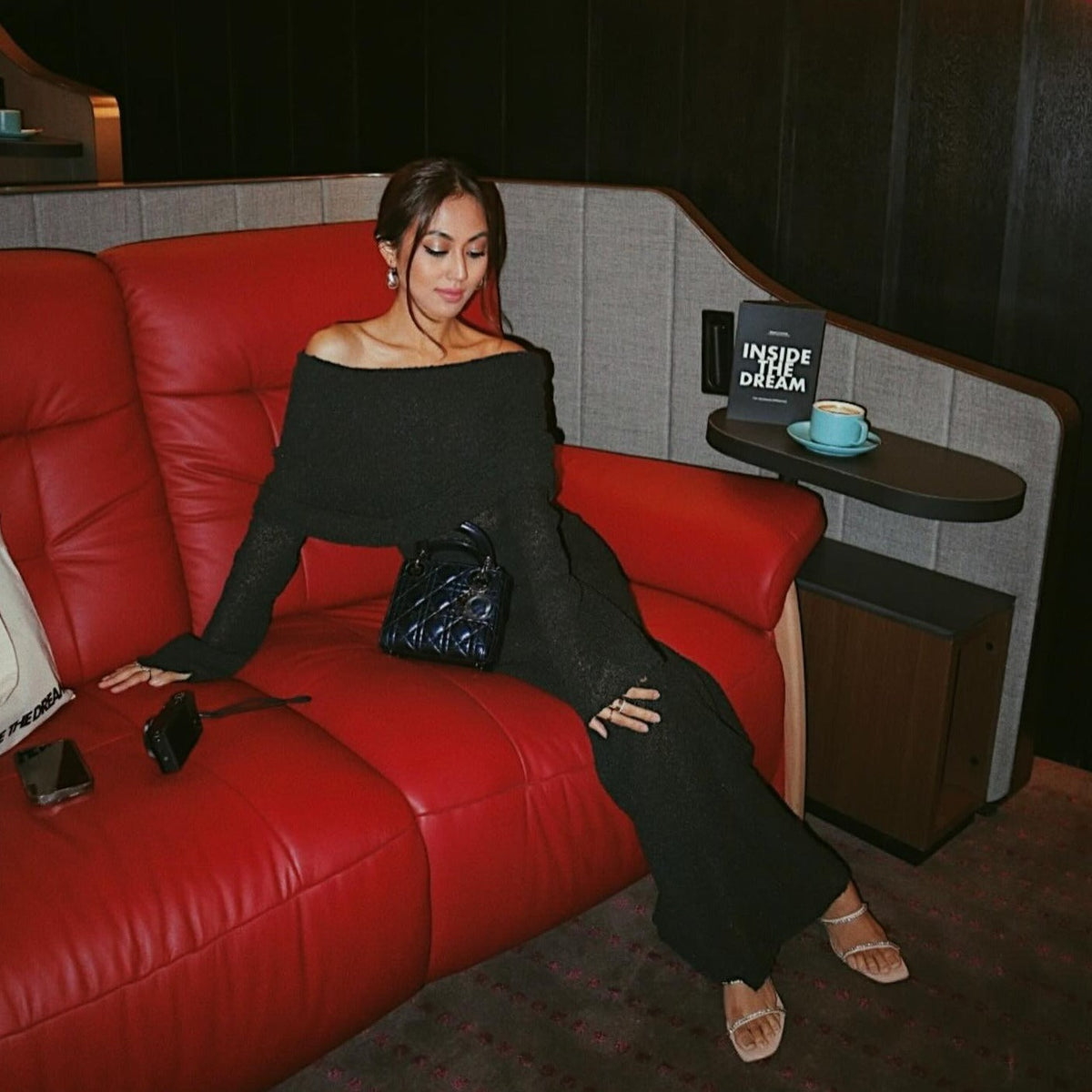 Off Shoulder Foldover Collar Sheer Open Knit Long Sleeve Bodycon Maxi Dress