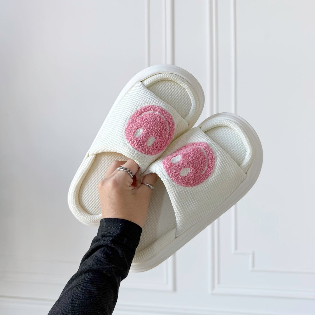 Happy Face Platform Slides Sandals