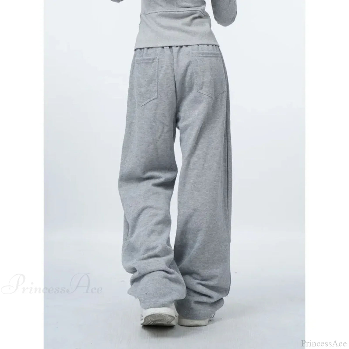 Oversized Gray Y2K Women Sweatpants Pants