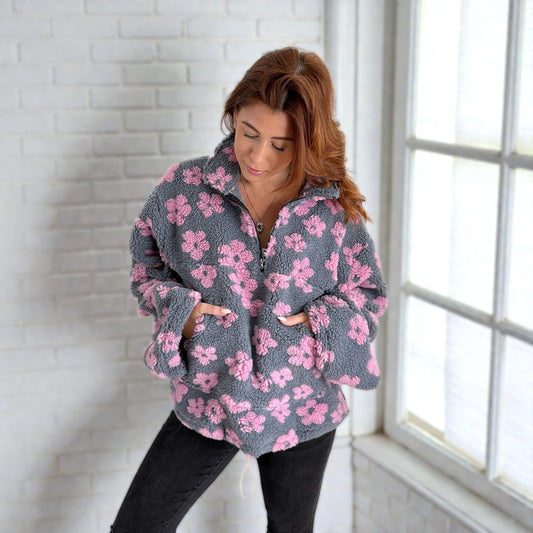 Camille Blossom Fleece Sweater