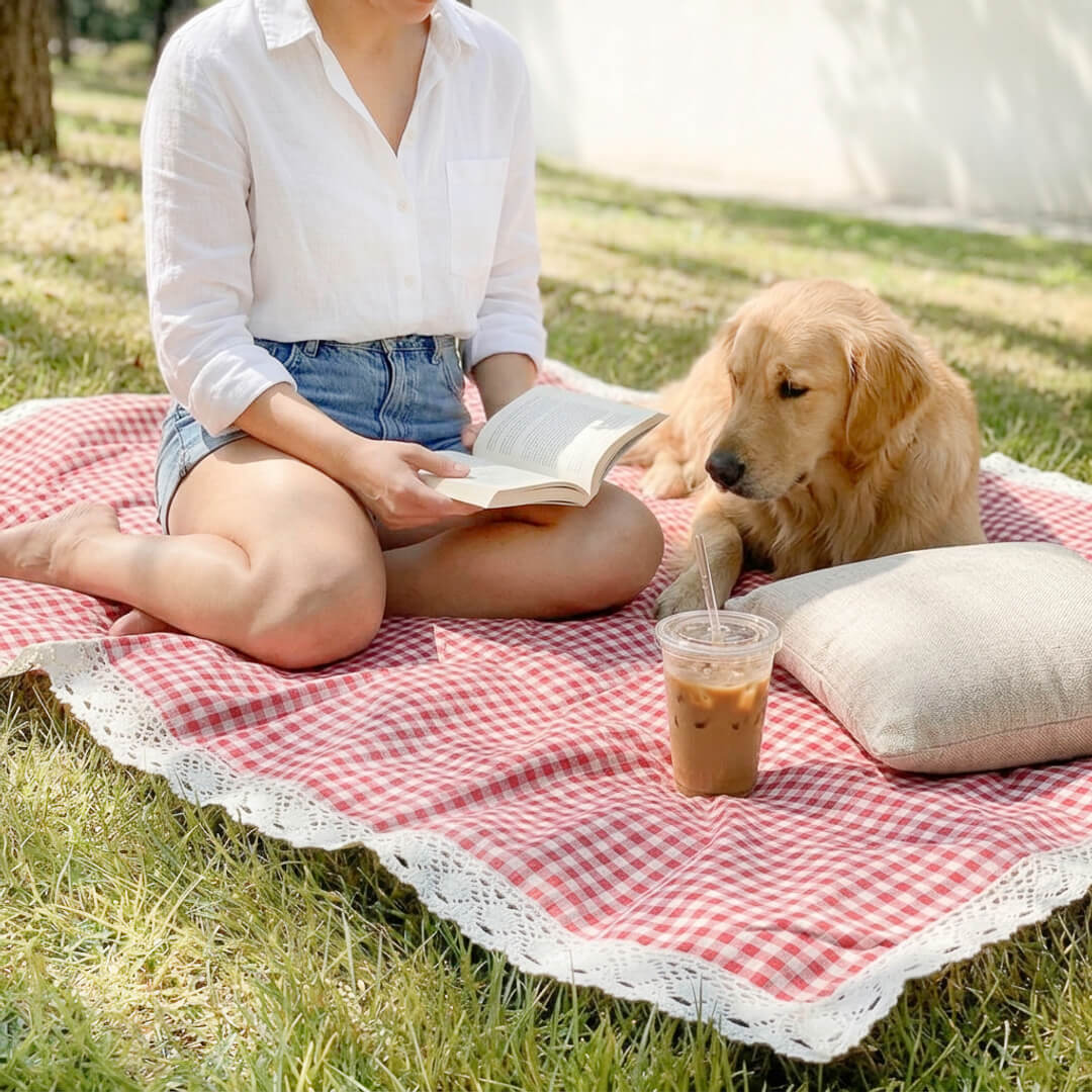 Classic Gingham Picnic Blanket