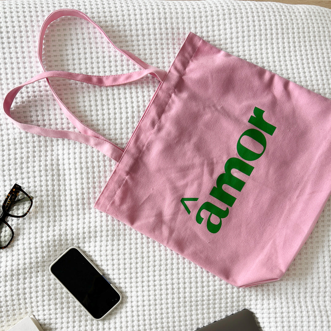 Amor Canvas Tote Bag