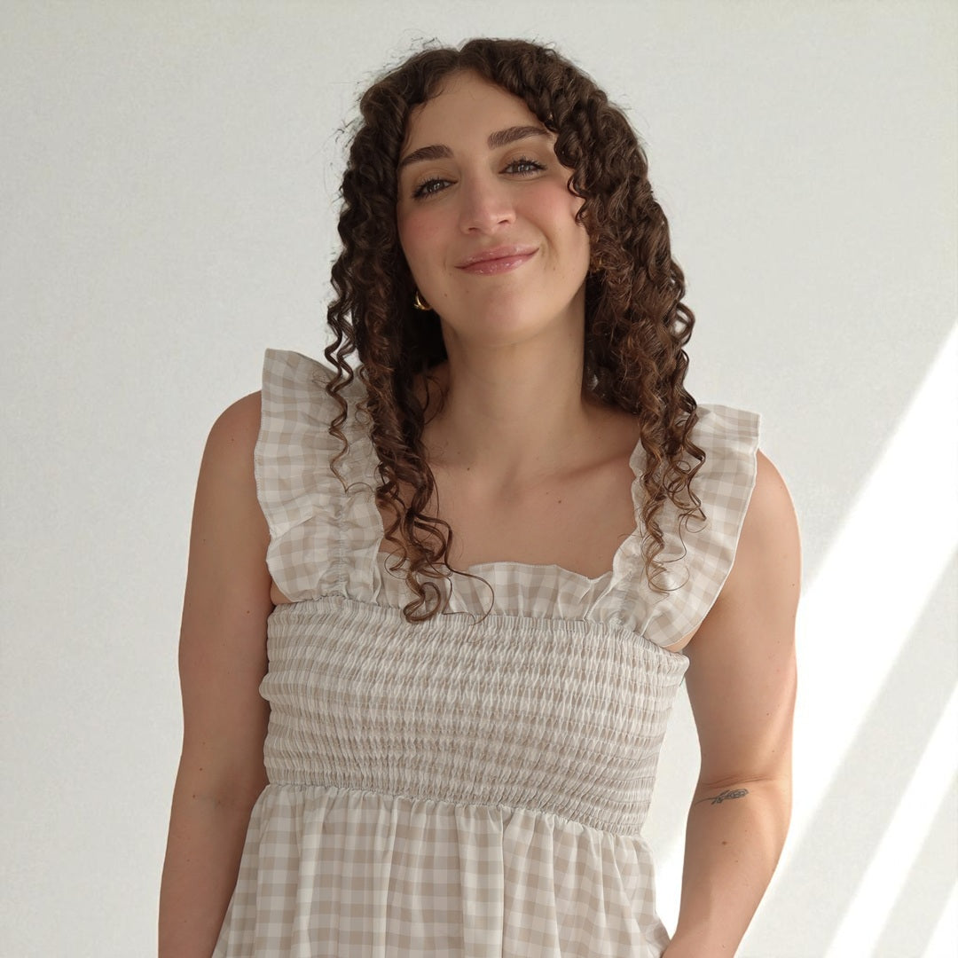Olivia Gingham Maxi Dress