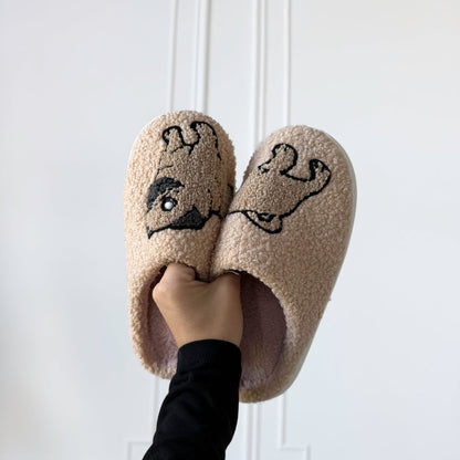 Frenchie Pug Plush Slippers