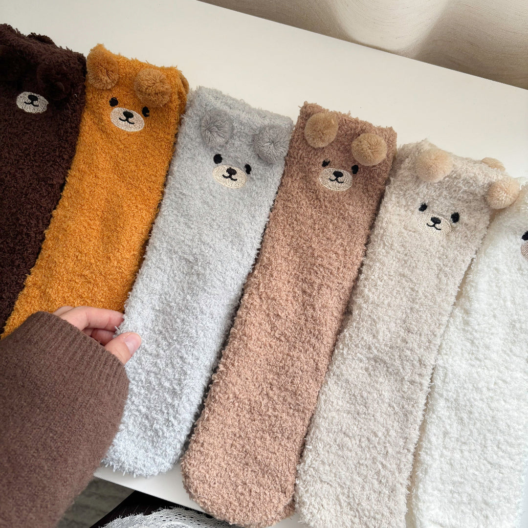 Teddy Bear Fuzzy Socks Pack