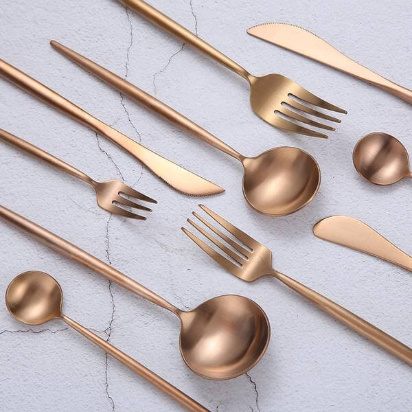 Modern Rosé Flatware Set - 24 Piece