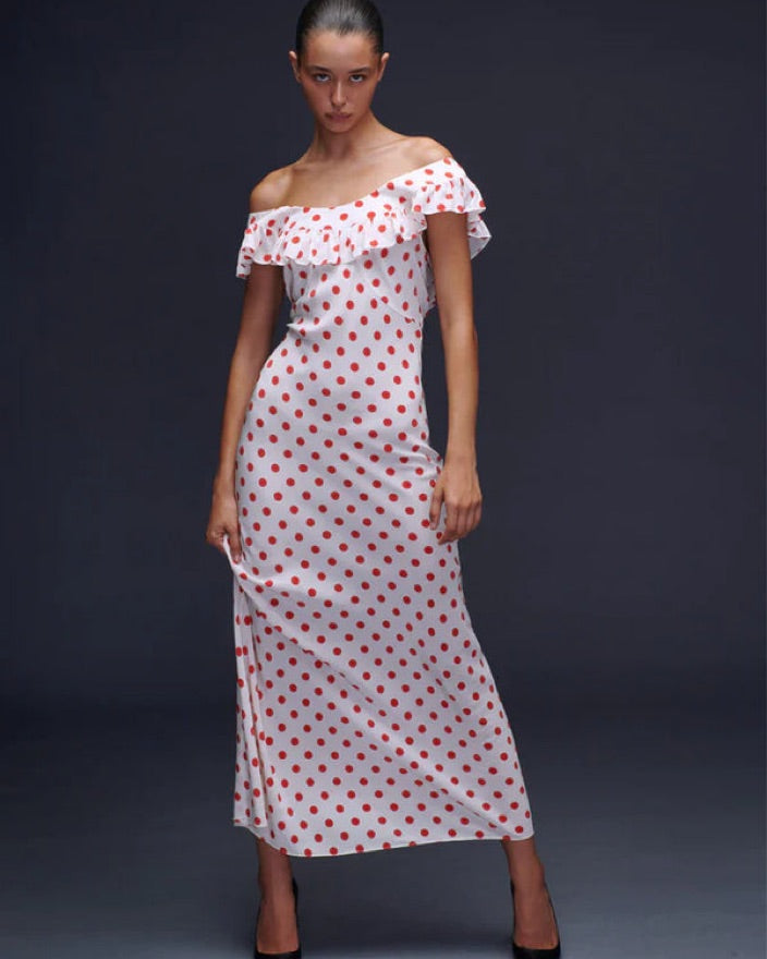 Spaghetti Strap Square Neck Ruffle Tiered Column Maxi Gown