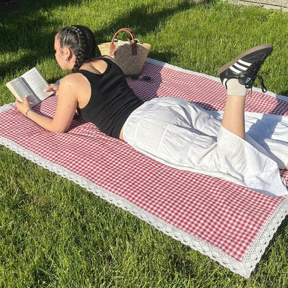 Classic Gingham Picnic Blanket