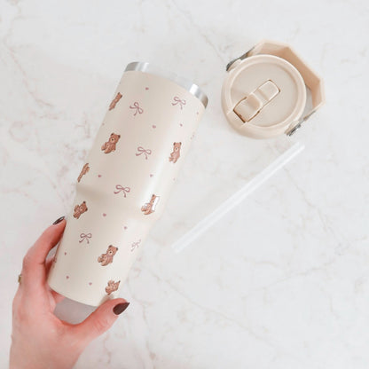 Teddy Bow Insulated Water Bottle
