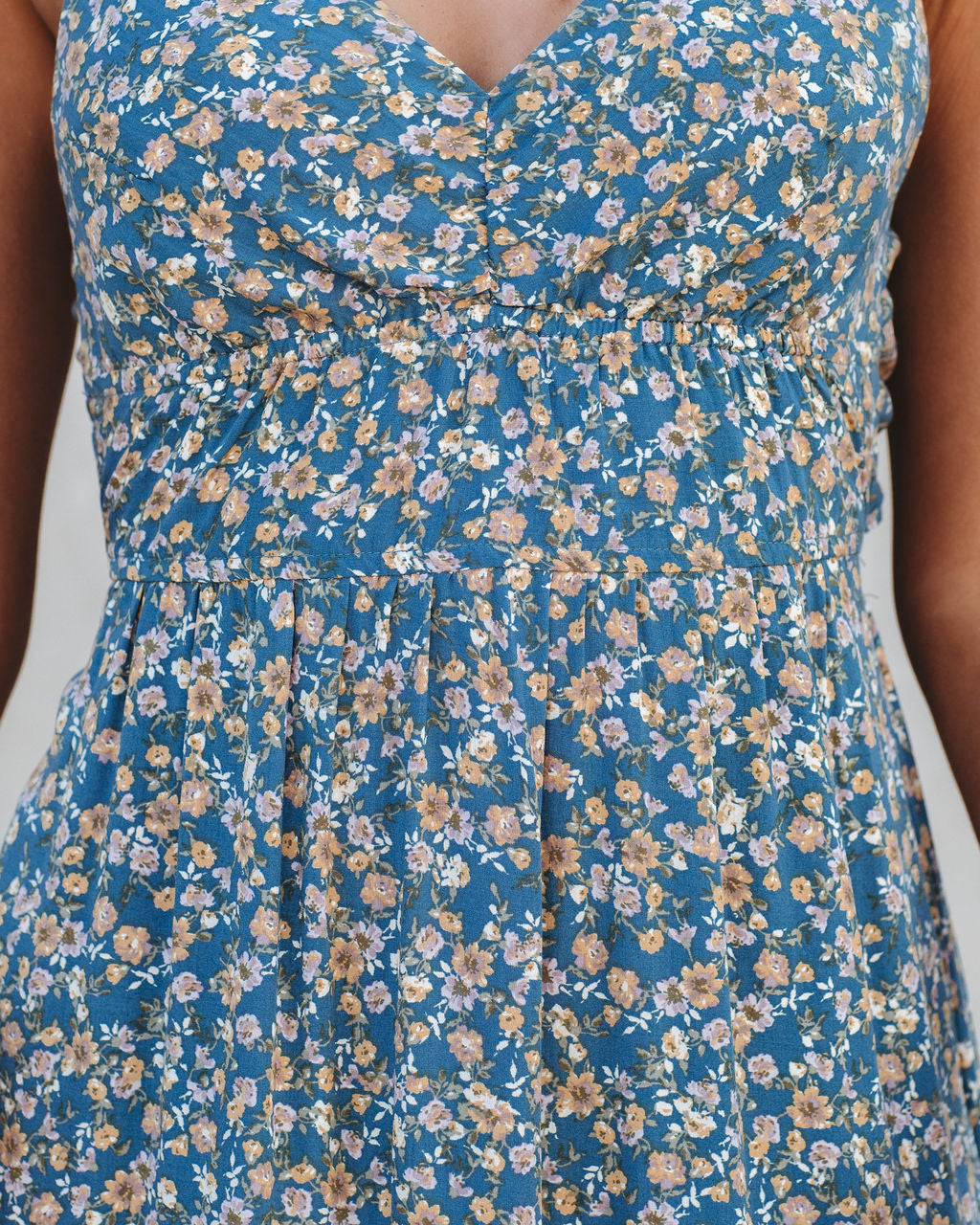 Floral Tie Back Midi Dress