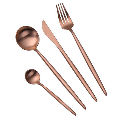 Modern Rosé Flatware Set - 24 Piece