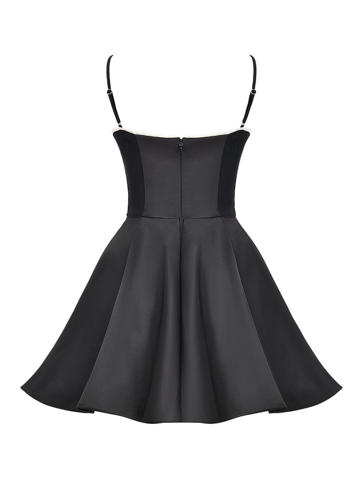 Sweetheart Bustier Tulle Underskirt Fit and Flare Mini Dress