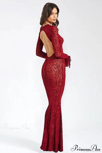 Sexy Leopard Print Party Maxi Dress