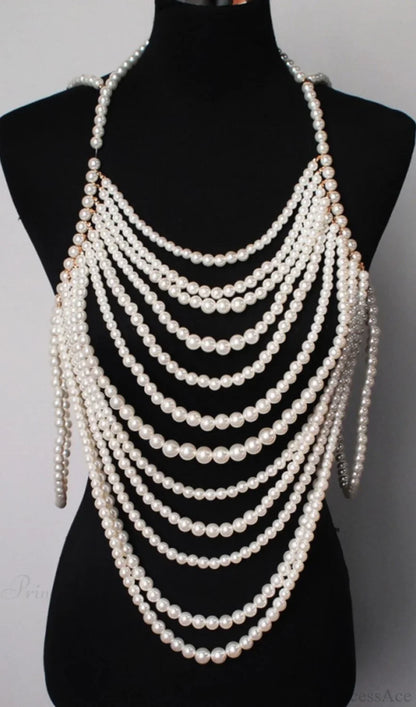SHAWL WHITE PEARL TOP