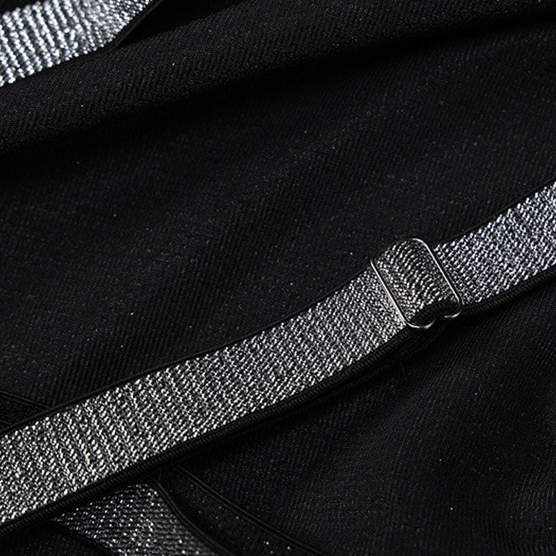Black Halter Backless Crisscross Trim Bodycon Maxi Dress