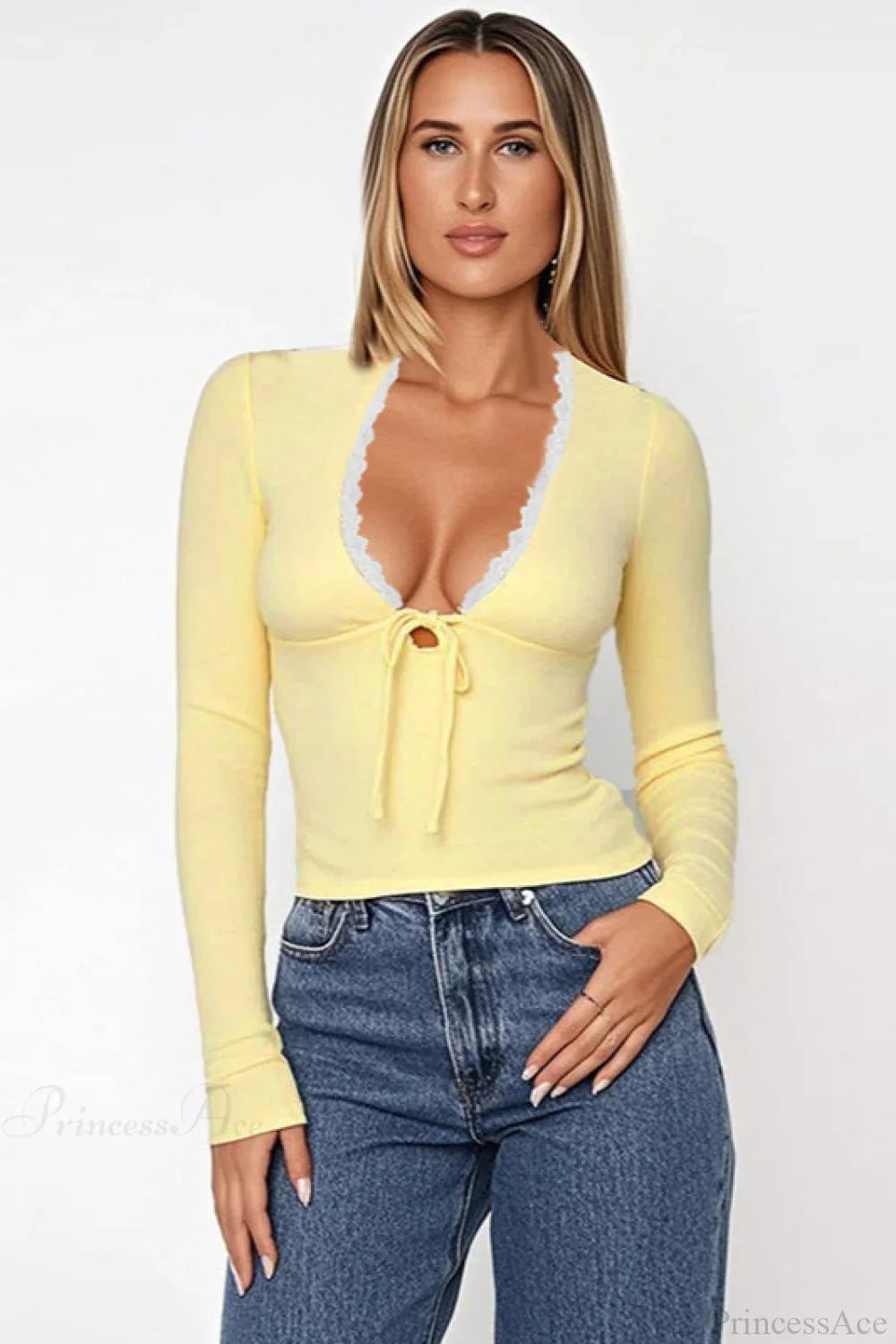 Simple Button Detail Long Sleeve Tee