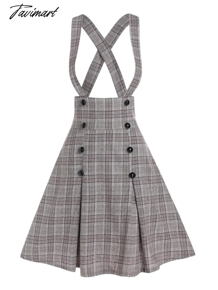 Solid Color High Waist Mock Button Crossover High-low Suspender Skirt Y2K Girls Dance Mini KOL Faldas For Student Spring Autumn