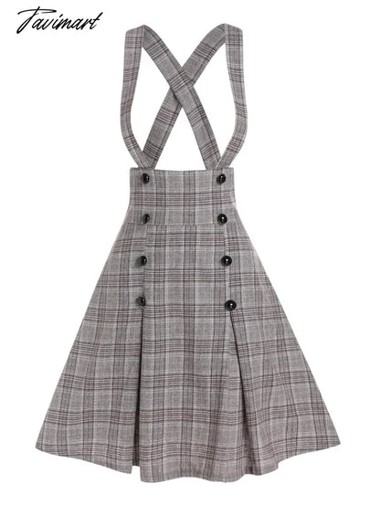 Solid Color High Waist Mock Button Crossover High-low Suspender Skirt Y2K Girls Dance Mini KOL Faldas For Student Spring Autumn