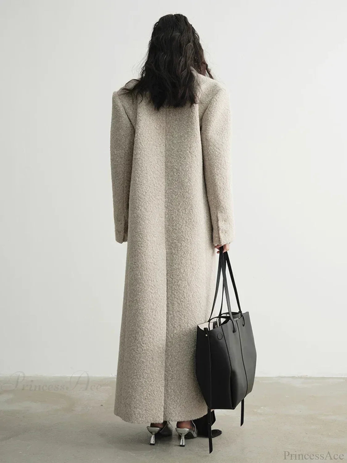 Solid Patchwork Long Sleeve Overcoat