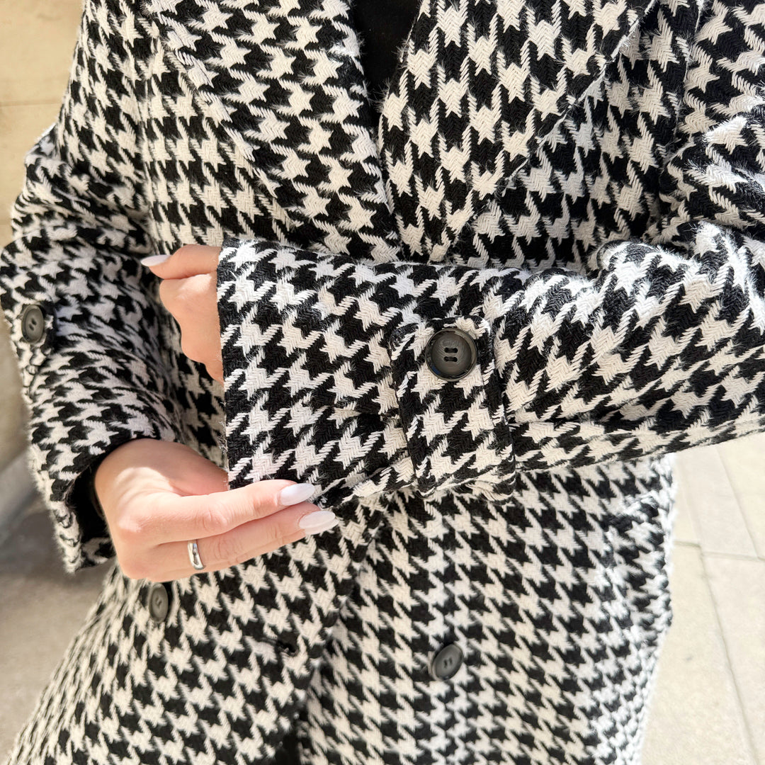 Stella Houndstooth Trench Coat