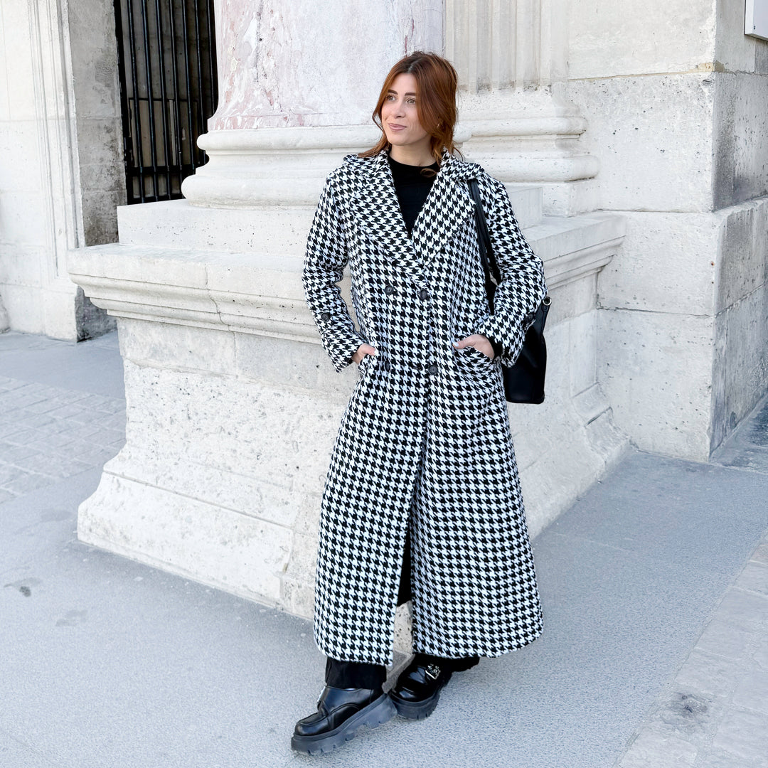 Stella Houndstooth Trench Coat