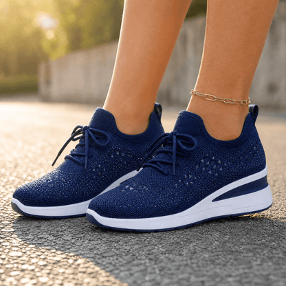 Women’s Rhinestone Wedge Sneakers